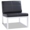 Alera Ispara Series 26.57 in. x 30.71 in. x 31.1 in. Armless Chair - Black Seat/Back, Silver Base